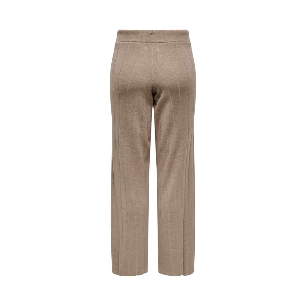 Only Beige Marabou Casual Pants