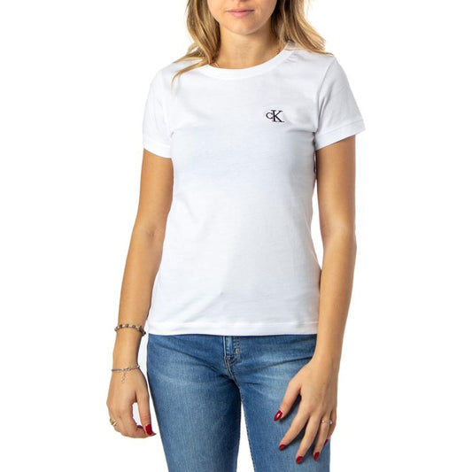 Calvin Klein Jeans White Cotton Tops & T-Shirt