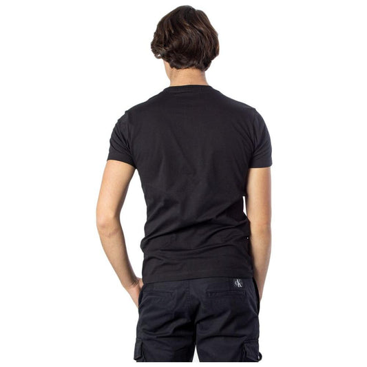 Calvin Klein Jeans Black Cotton T-Shirt Calvin Klein Jeans Dark Slate Gray