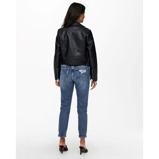 Only Black Polyester Jackets & Coat Only Dark Slate Gray
