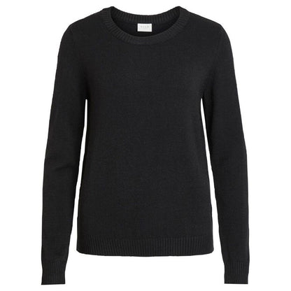Vila Clothes Black Viscose Sweatshirt