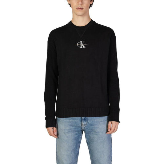 Calvin Klein Jeans Black Cotton Sweater Calvin Klein Jeans Black