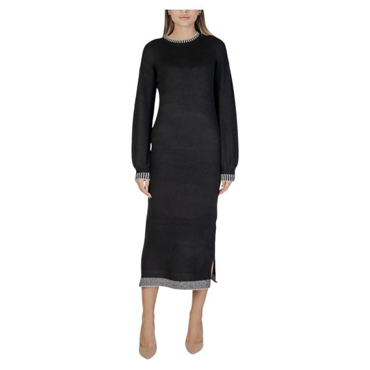 Vila Clothes Black Polyester Dress Vila Clothes Black