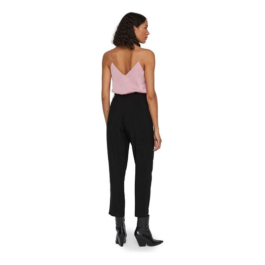 Vila Clothes Black Viscose Jeans & Pant Vila Clothes Rosy Brown