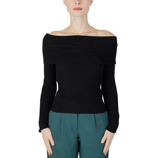 Only Black Viscose Sweater Only Dark Slate Gray