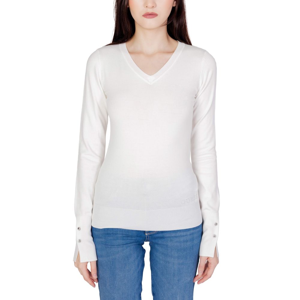 Guess White Cotton Sweatshirt