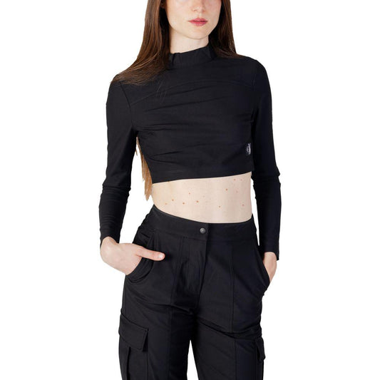 Calvin Klein Jeans Black Recycled Polyester Tops & T-Shirt Calvin Klein Jeans Black