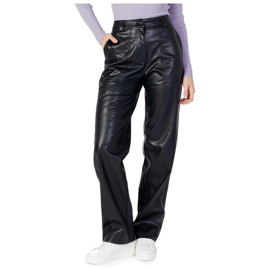 Calvin Klein Jeans Black Recycled Polyester Jeans & Pant Calvin Klein Jeans Dark Slate Gray