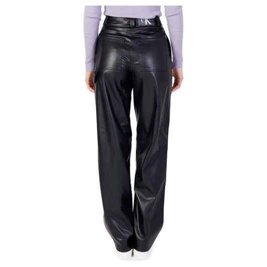 Calvin Klein Jeans Black Recycled Polyester Jeans & Pant Calvin Klein Jeans Dark Slate Gray