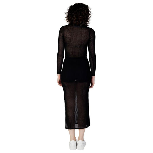 Calvin Klein Jeans Black Acrylic Dress Calvin Klein Jeans Black