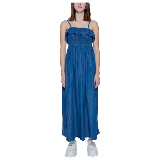 Only Blue Cotton Dress Only Gray