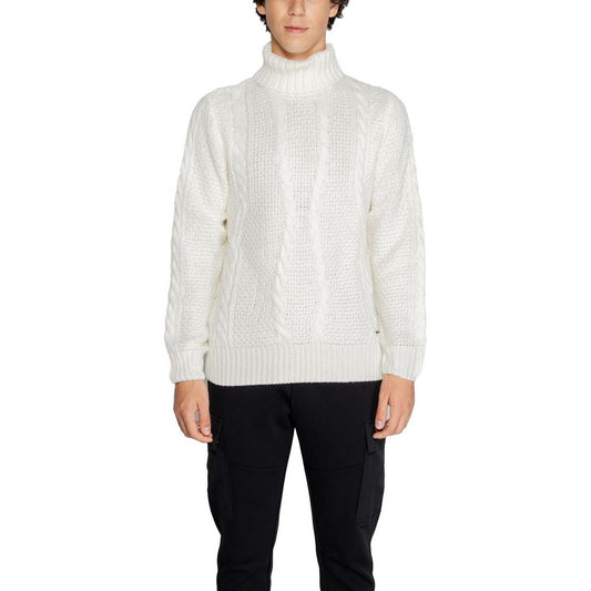 Gianni Lupo White Polyester Sweater Gianni Lupo Black