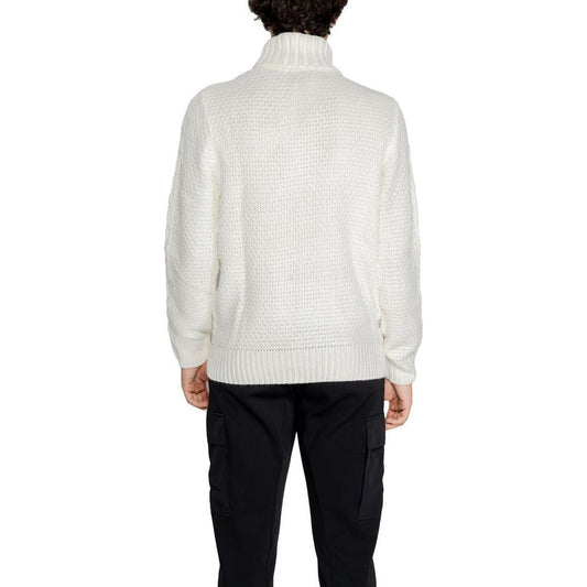 Gianni Lupo White Polyester Sweater Gianni Lupo Black