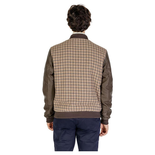 Gianni Lupo Brown Polyester Jacket Gianni Lupo Dark Slate Gray