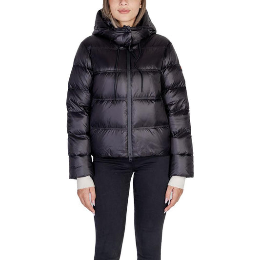 Peuterey Black Polyamide Jackets & Coat Peuterey Dark Slate Gray