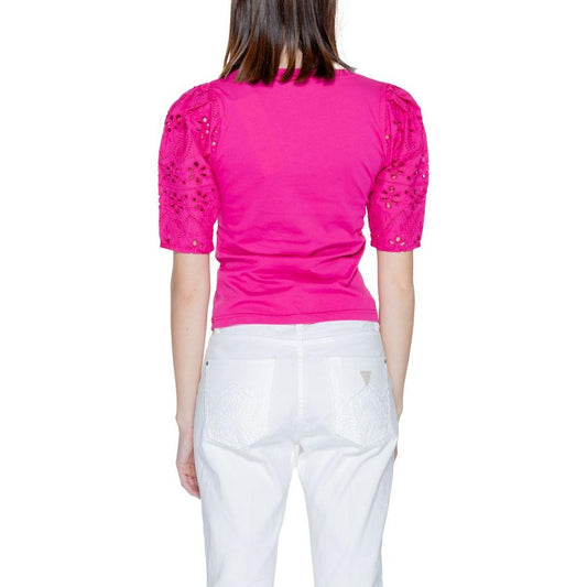 Morgan De Toi Pink Cotton Tops & T-Shirt Morgan De Toi Deep Pink