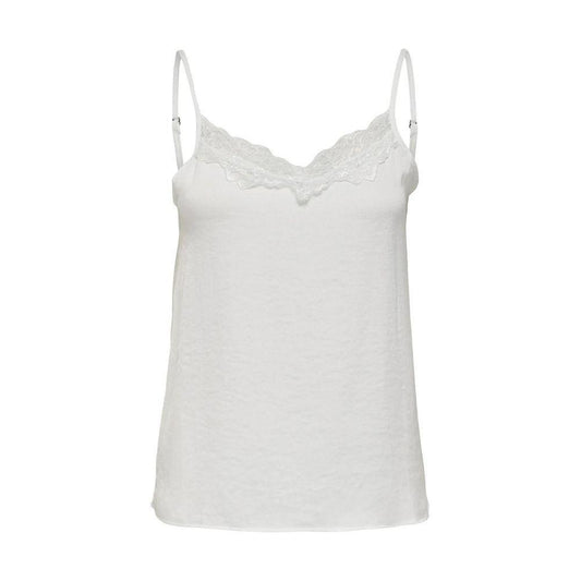 Jacqueline De Yong White Polyester Tank Top JA-14212300008-IT36|XXS