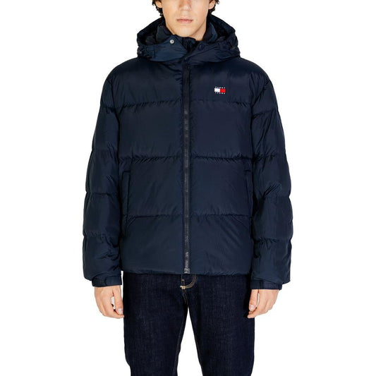 Tommy Hilfiger Jeans Blue Recycled Polyester Jacket Tommy Hilfiger Jeans Black