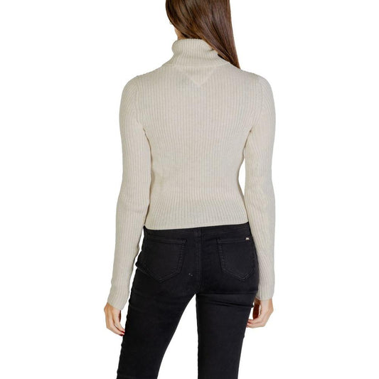 Tommy Hilfiger Jeans Beige Recycled Polyester Sweater Tommy Hilfiger Jeans Black