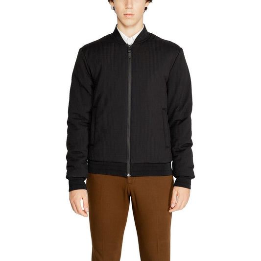 Antony Morato Black Polyester Jacket Antony Morato Black