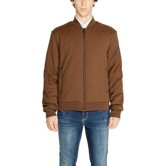 Antony Morato Brown Polyester Jacket Antony Morato Dark Olive Green