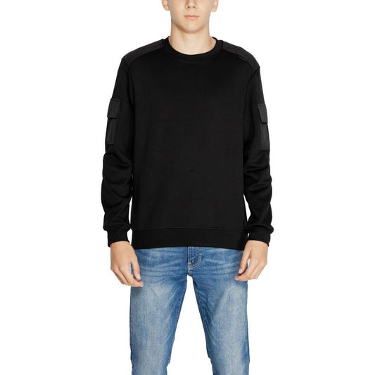 Antony Morato Black Cotton Sweater Antony Morato Black