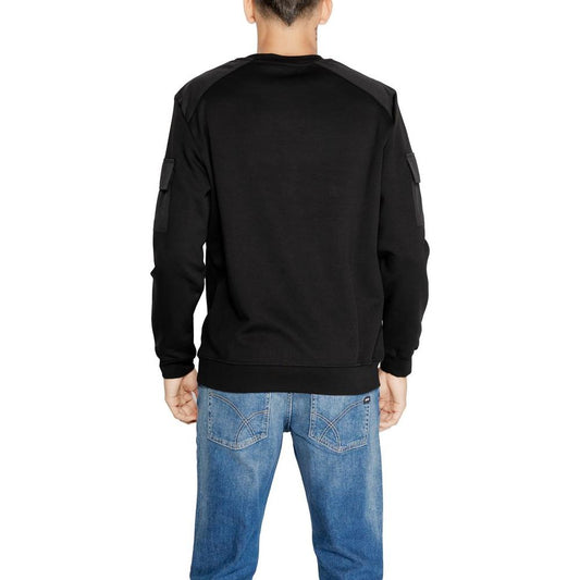 Antony Morato Black Cotton Sweater Antony Morato Dark Slate Gray