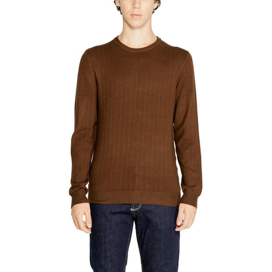 Antony Morato Brown Viscose Sweater Antony Morato Saddle Brown