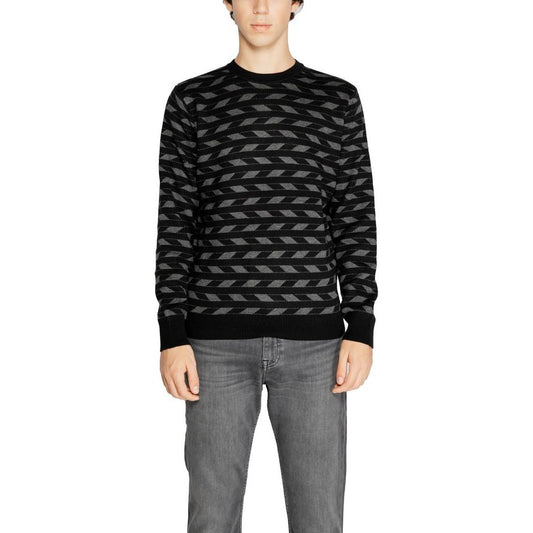 Antony Morato Black Acrylic Sweater Antony Morato Dark Slate Gray