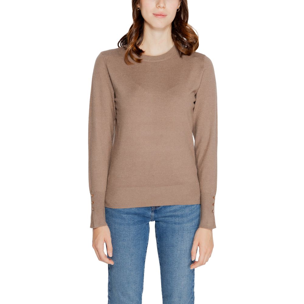 Jacqueline De Yong Beige Viscose Sweatshirt