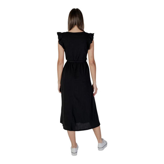 B.Young Black Cotton Dress B.Young Tan