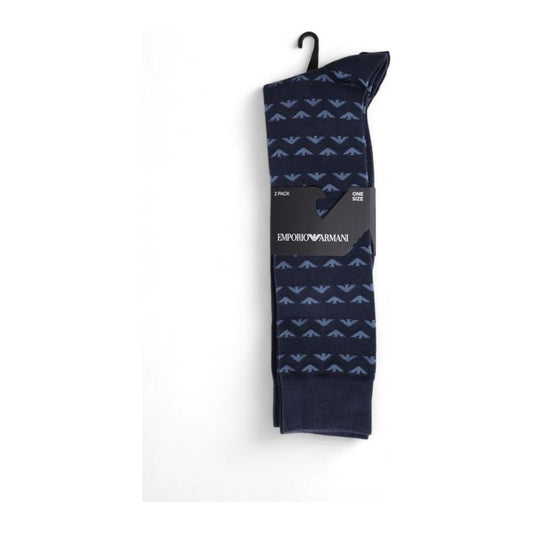 Emporio Armani Underwear Blue Cotton Sock Emporio Armani Underwear Dark Slate Gray