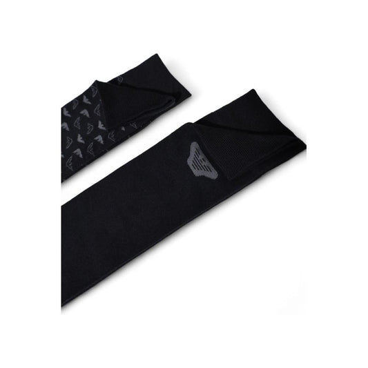 Emporio Armani Underwear Black Cotton Sock Emporio Armani Underwear Black