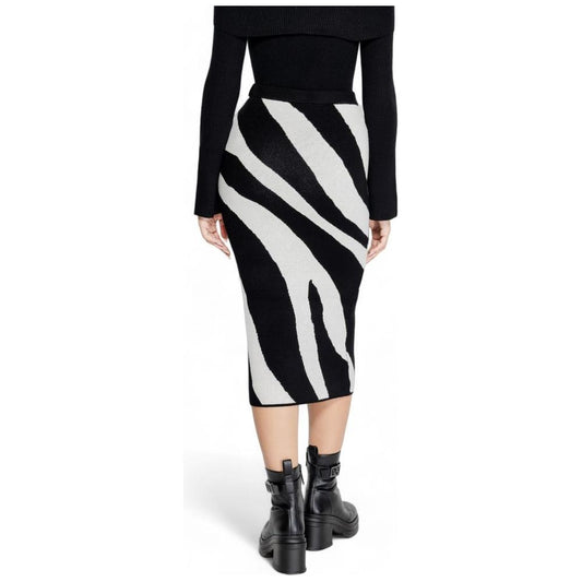 Vero Moda Black Viscose Skirt Vero Moda Black