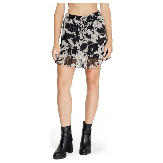 Jacqueline De Yong Black Recycled Polyester Skirt Jacqueline De Yong Tan