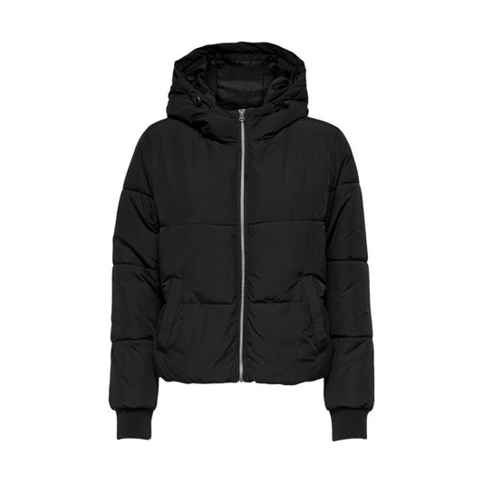 Jacqueline De Yong Black Polyester Jackets & Coat Jacqueline De Yong Black