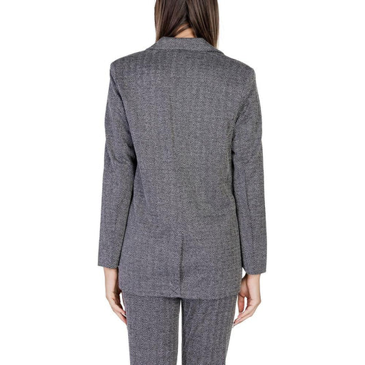 ICHI Black Polyester Suits & Blazer ICHI Dim Gray