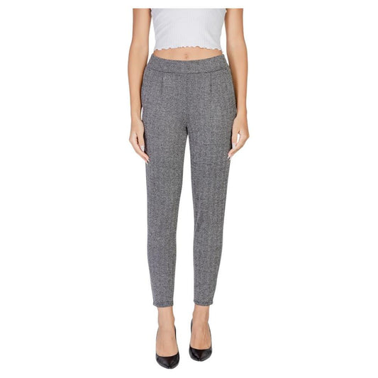 ICHI Black Polyester Jeans & Pant ICHI Slate Gray