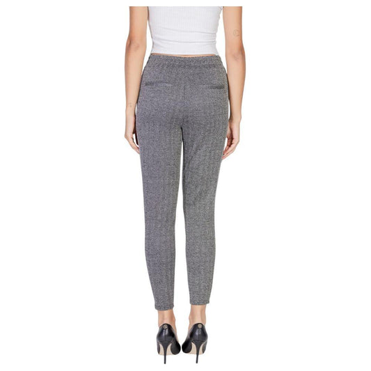 ICHI Black Polyester Jeans & Pant ICHI Slate Gray
