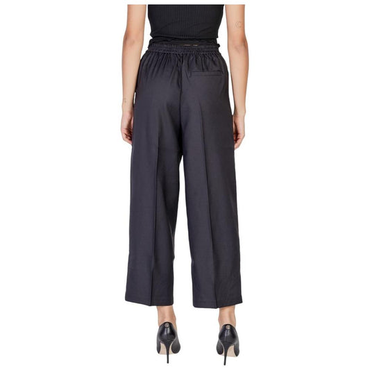 ICHI Black Polyester Jeans & Pant ICHI Dark Slate Gray