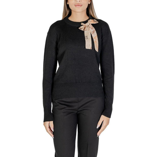 Alviero Martini Prima Classe Black Polyester Sweater Alviero Martini Prima Classe Black