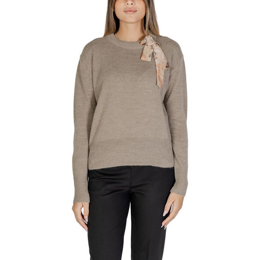 Alviero Martini Prima Classe Beige Polyester Sweater Alviero Martini Prima Classe Rosy Brown