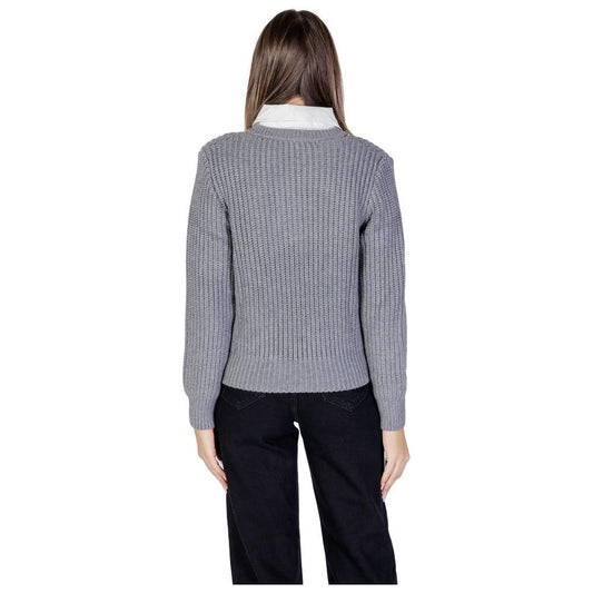 Morgan De Toi Gray Viscose Sweater Morgan De Toi Light Slate Gray