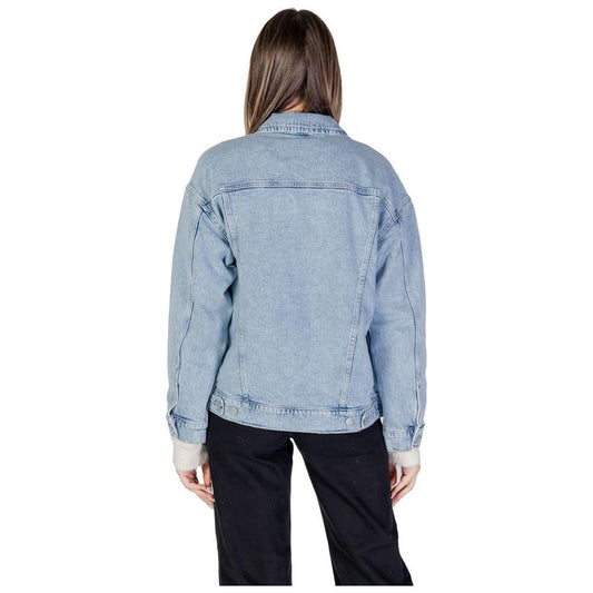 Vero Moda Light Blue Cotton Jackets & Coat Vero Moda Dark Gray