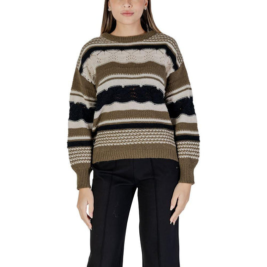 ICHI Green Recycled Polyester Sweater ICHI Gray