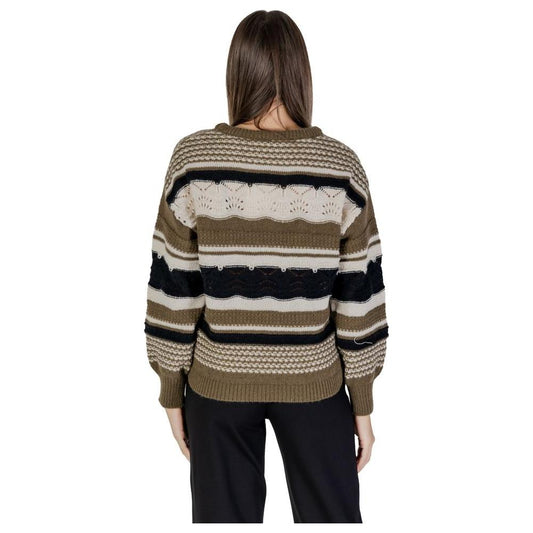ICHI Green Recycled Polyester Sweater ICHI Dark Slate Gray