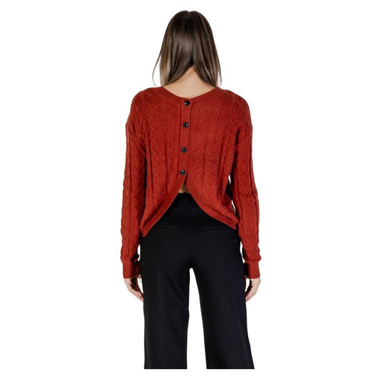 Vero Moda Red Viscose Sweater Vero Moda Black