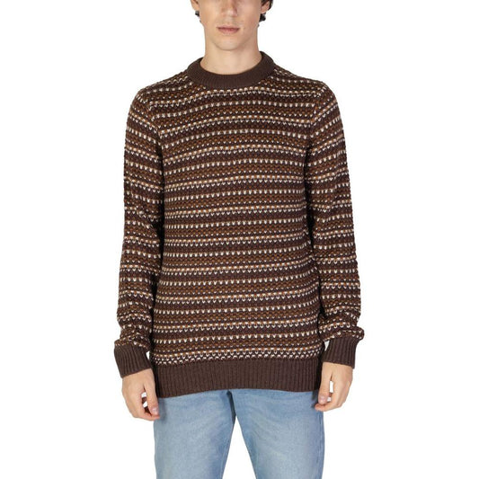 Only & Sons Brown Cotton Sweater Only & Sons Dark Slate Gray