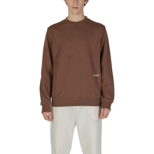 Underclub Brown Cotton Sweater Underclub Dark Olive Green