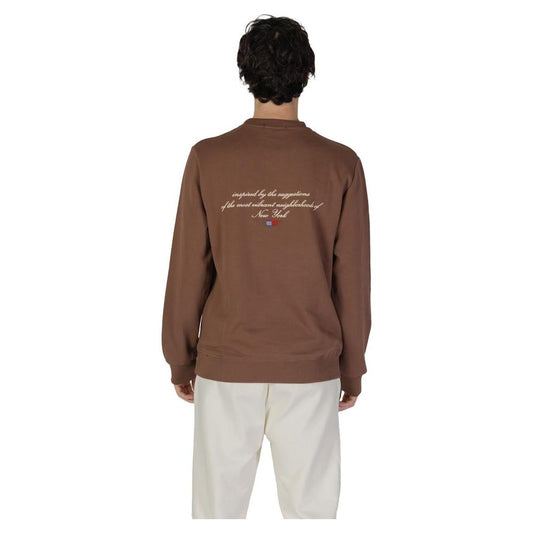 Underclub Brown Cotton Sweater Underclub Dark Olive Green